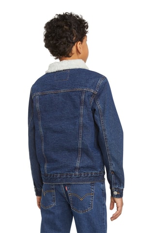 Veste en jean - Blanc, rouge et bleu