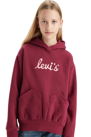 Sweat à capuche en coton biologique - Rouge