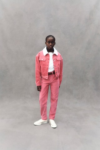 Veste en jean - Rouge