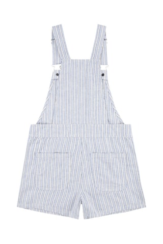 Salopette-short en lin - Blanc