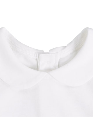 T-shirt et robe-salopette en jean - Blanc et bleu
