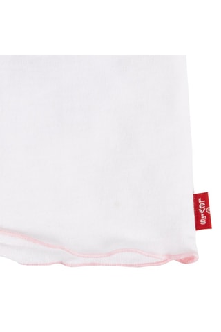 T-shirt et robe-salopette en jean - Blanc et bleu