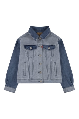 Veste en jean - Rouge et bleu