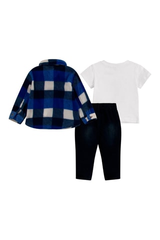 Ensemble 3 pièces - Blanc, noir et bleu
