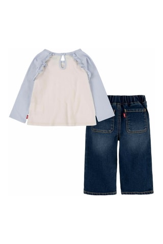 Top et jean - Blanc et bleu