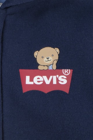 Sweat à capuche - Blanc, beige, rouge et bleu