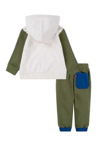 Sweat à capuche et jogging - Beige, bleu, vert et jaune