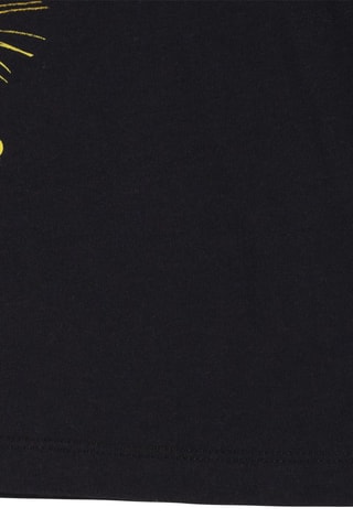 T-shirt en coton biologique - Noir, bleu, jaune et rose