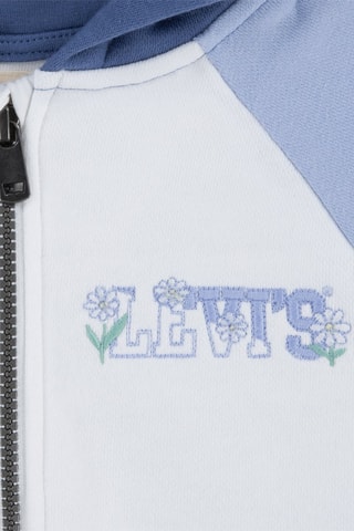 Sweat zippé en coton biologique - Bleu