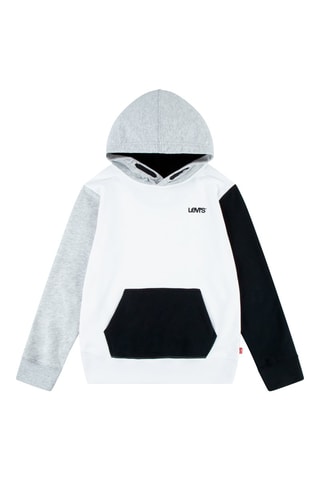 Sweat à capuche - Blanc, noir, rouge et gris