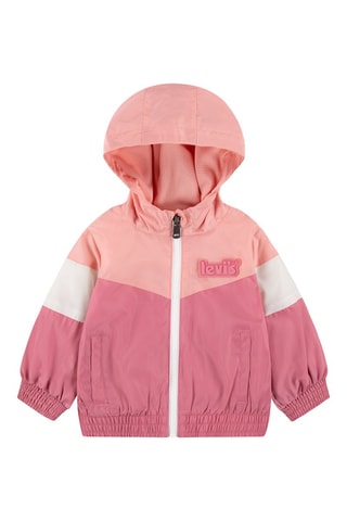 Blouson à capuche - Blanc et rose