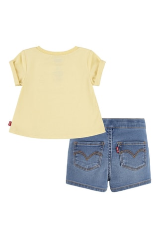 T-shirt et short en jean - Bleu et jaune