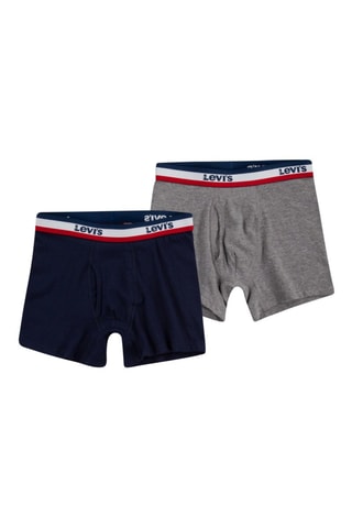 2 boxers - Bleu et gris