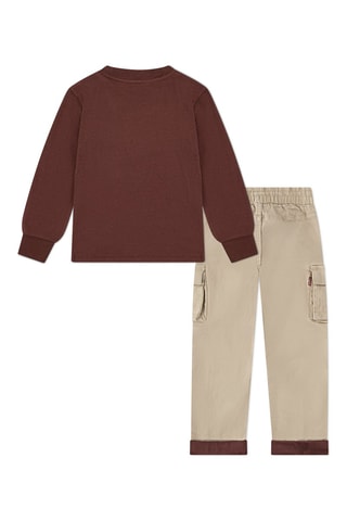 T-shirt et pantalon - Beige et rouge