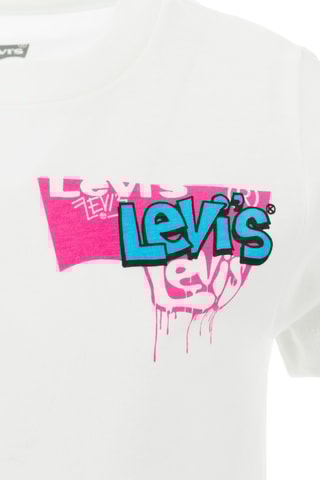 T-shirt en coton biologique - Blanc, noir, bleu et rose