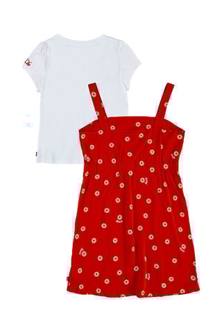 Robe et t-shirt - Blanc et rouge