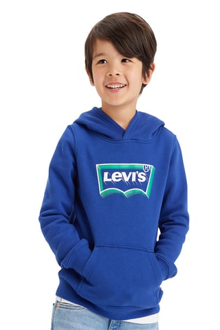 Sweat à capuche en coton biologique - Bleu