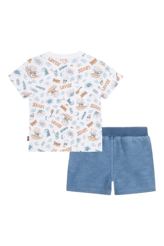 T-shirt et short - Blanc et bleu