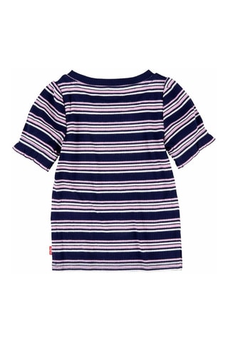 T-shirt côtelé - Bleu