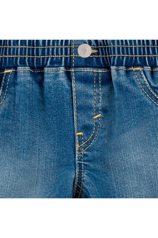T-shirt et short en jean - Noir, bleu et orange