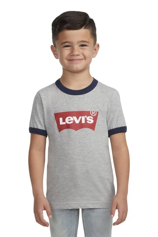 T-shirt - Blanc, rouge et gris