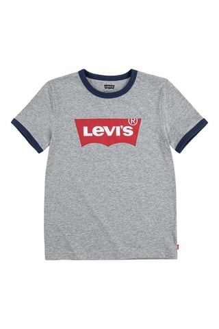 T-shirt - Blanc, rouge et gris
