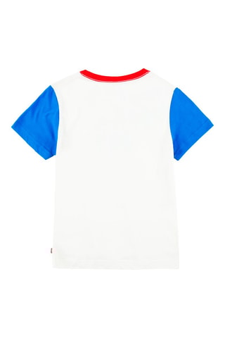 T-shirt - Beige, rouge et bleu