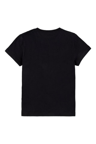 T-shirt - Blanc, noir, bleu et orange