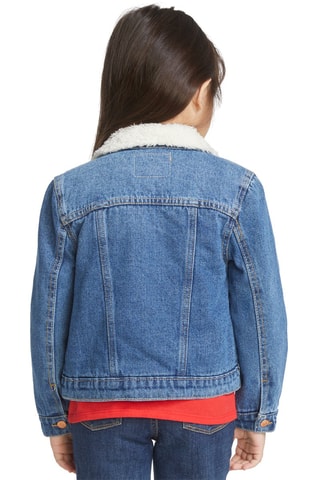 Veste en jean - Blanc, rouge et bleu