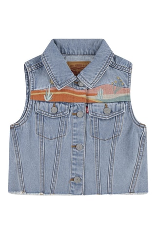 Veste sans manches en jean - Bleu