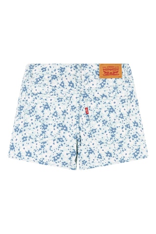 Short en jean - Blanc et bleu