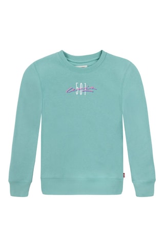 Sweat en coton biologique - Blanc, bleu, violet et rose