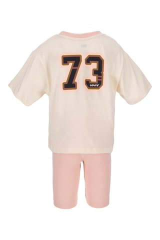 T-shirt et cycliste - Noir, beige et rose