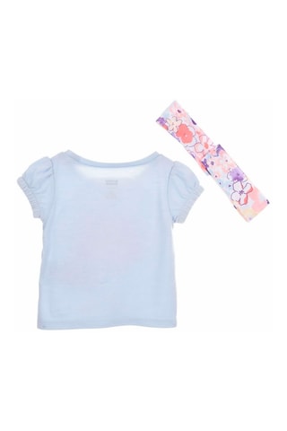 T-shirt et bandeau - Rouge, bleu et rose