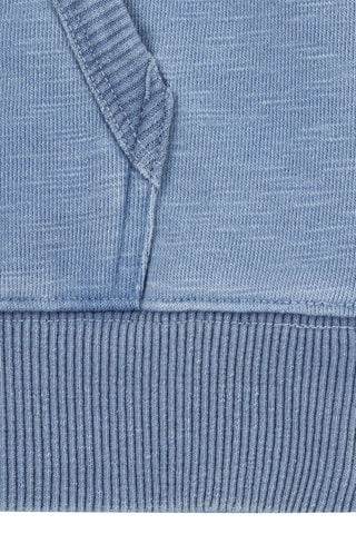 Sweat à capuche en coton biologique - Bleu