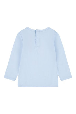 T-shirt - Blanc, beige, bleu et marron