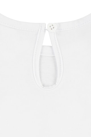 T-shirt - Blanc, beige, rouge et bleu
