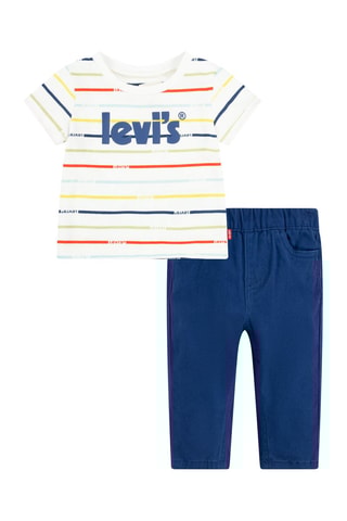 T-shirt et pantalon - Blanc et bleu