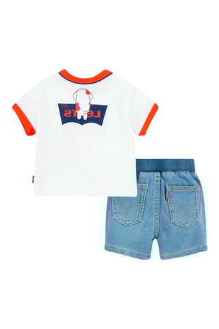 T-shirt et short - Blanc et bleu
