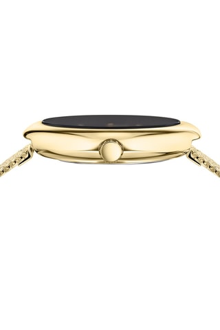 Montre à quartz en plaqué ion or jaune Lea - Doré et noir