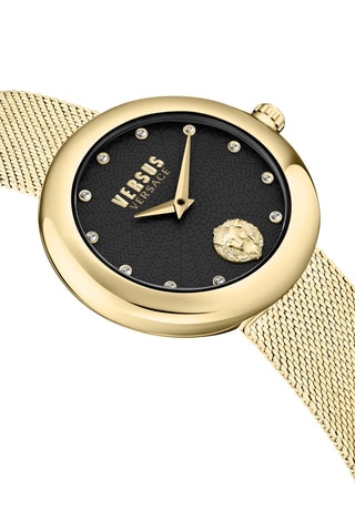 Montre à quartz en plaqué ion or jaune Lea - Doré et noir