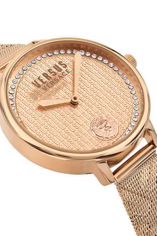 Montre à quartz en plaqué ion or rose ornée de cristaux Swarovski La Villette Crystal - Doré rose