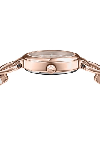 Montre à quartz en acier plaqué ion or rose Broadwood Petite - Doré rose et rouge