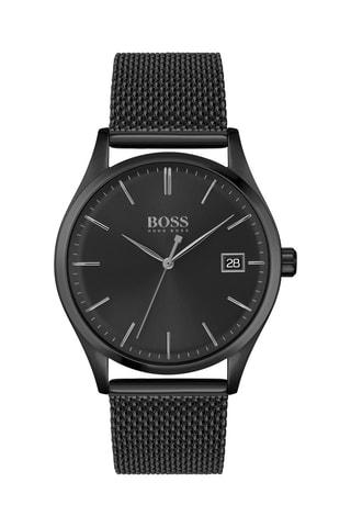 Montre à quartz en acier - Noir