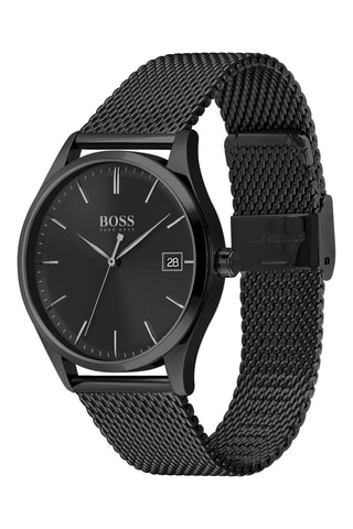 Montre à quartz en acier - Noir