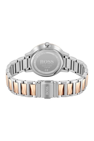 Montre à quartz en acier - Argenté et doré rose
