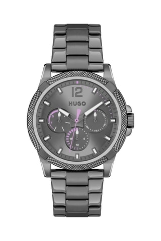 Montre à quartz en acier - Gris