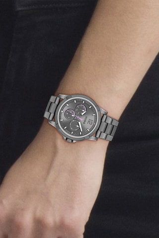 Montre à quartz en acier - Gris
