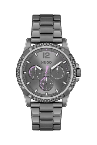 Montre à quartz en acier - Gris
