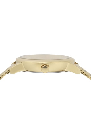 Montre à quartz en acier plaqué ion or jaune Barbès Lady - Doré et blanc